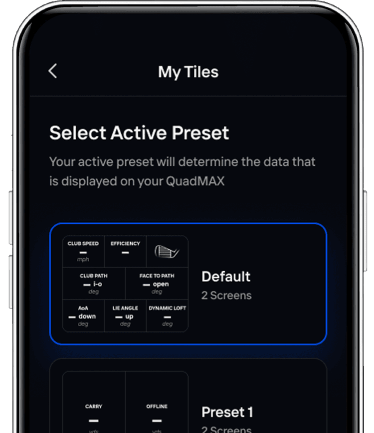QuadMAX MyTiles dashboard